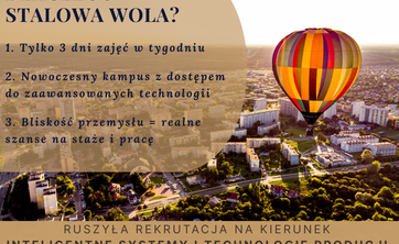 Rekrutacja uzupełniająca na Wydziale Mechaniczno- Technologicznym tylko do 12 września