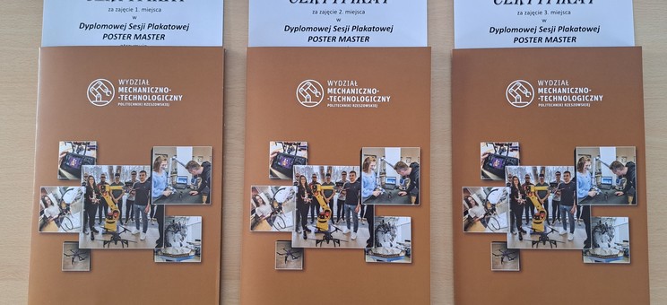 Dyplomy dla zwycięzców Dyplomowej Sesji Plakatowej POSTER MASTER 2026,