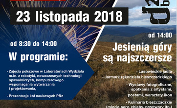 Zaproszenie na II Dzień Bieszczadzki na Wydziale Mechaniczno - Technologicznym Politechniki Rzeszowskiej w Stalowej Woli